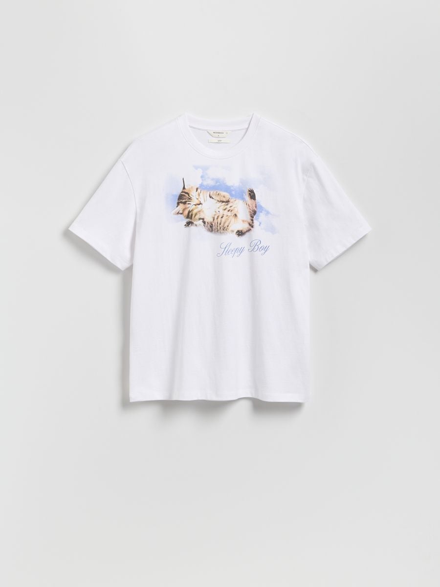Boxy T-shirt with print - white - RESERVED - 6