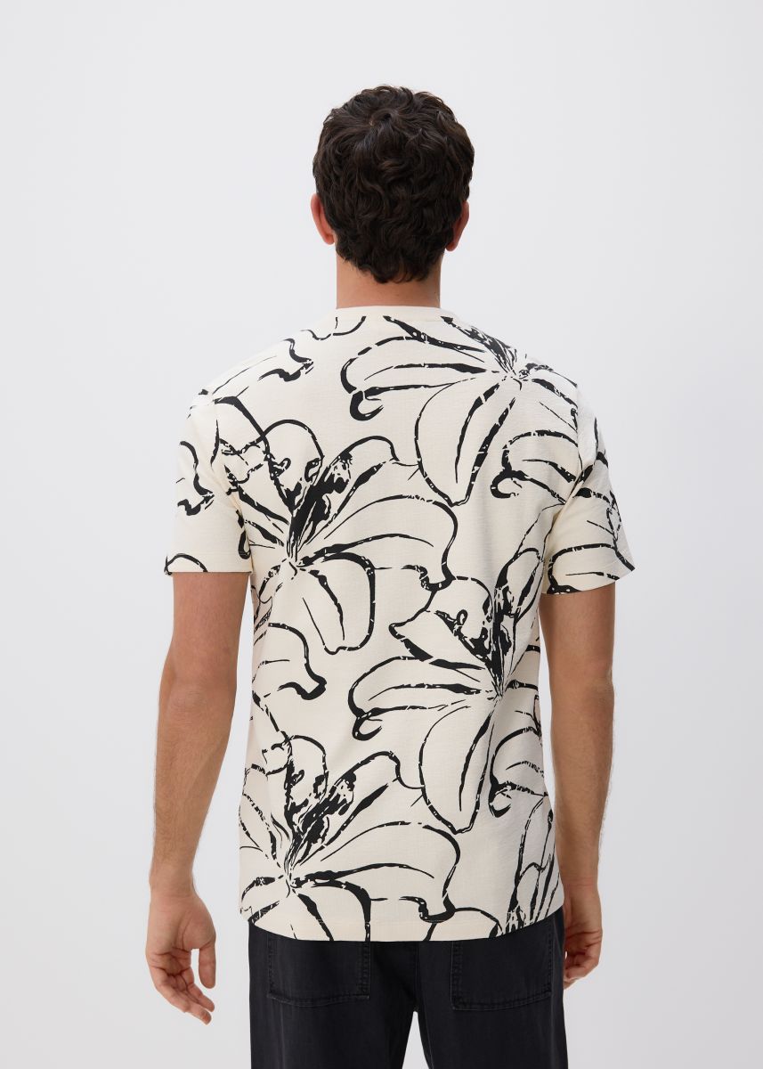Regular fit T-shirt - cream - RESERVED - 4