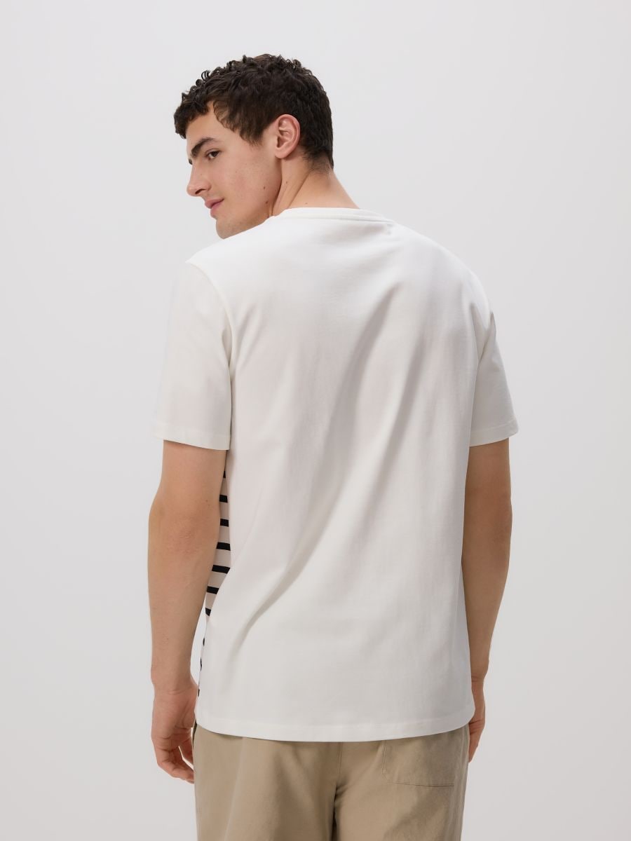 Regular fit stripe T-shirt - white - RESERVED - 4