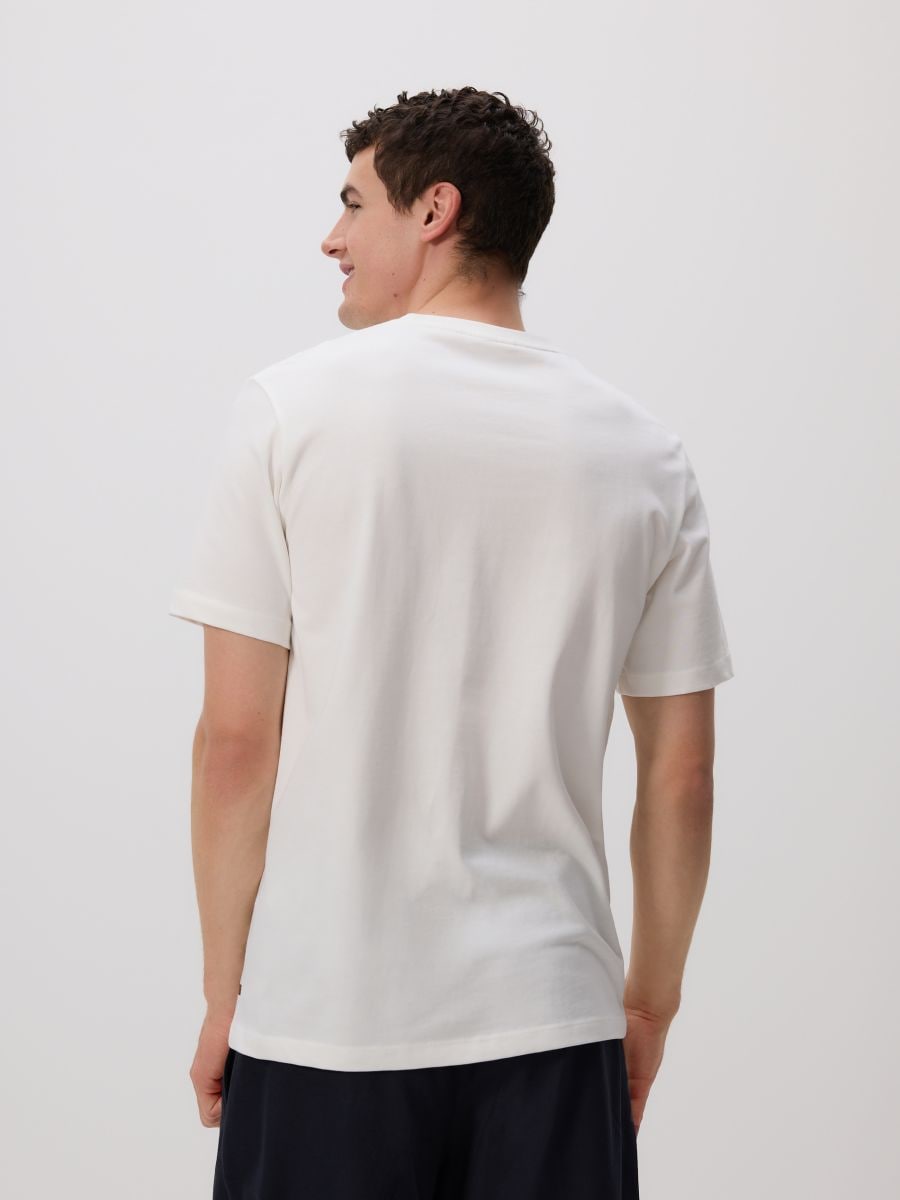 Regular fit stripe T-shirt - cream - RESERVED - 3