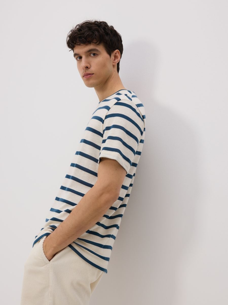 Gestreiftes T-Shirt - lavendel - RESERVED