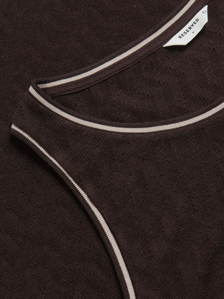 Kootud topp - pruun - RESERVED - 6