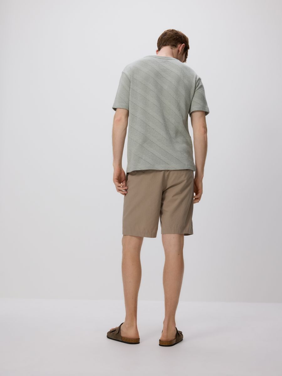 Strukturální tričko comfort fit - bledá zelená - RESERVED - 4