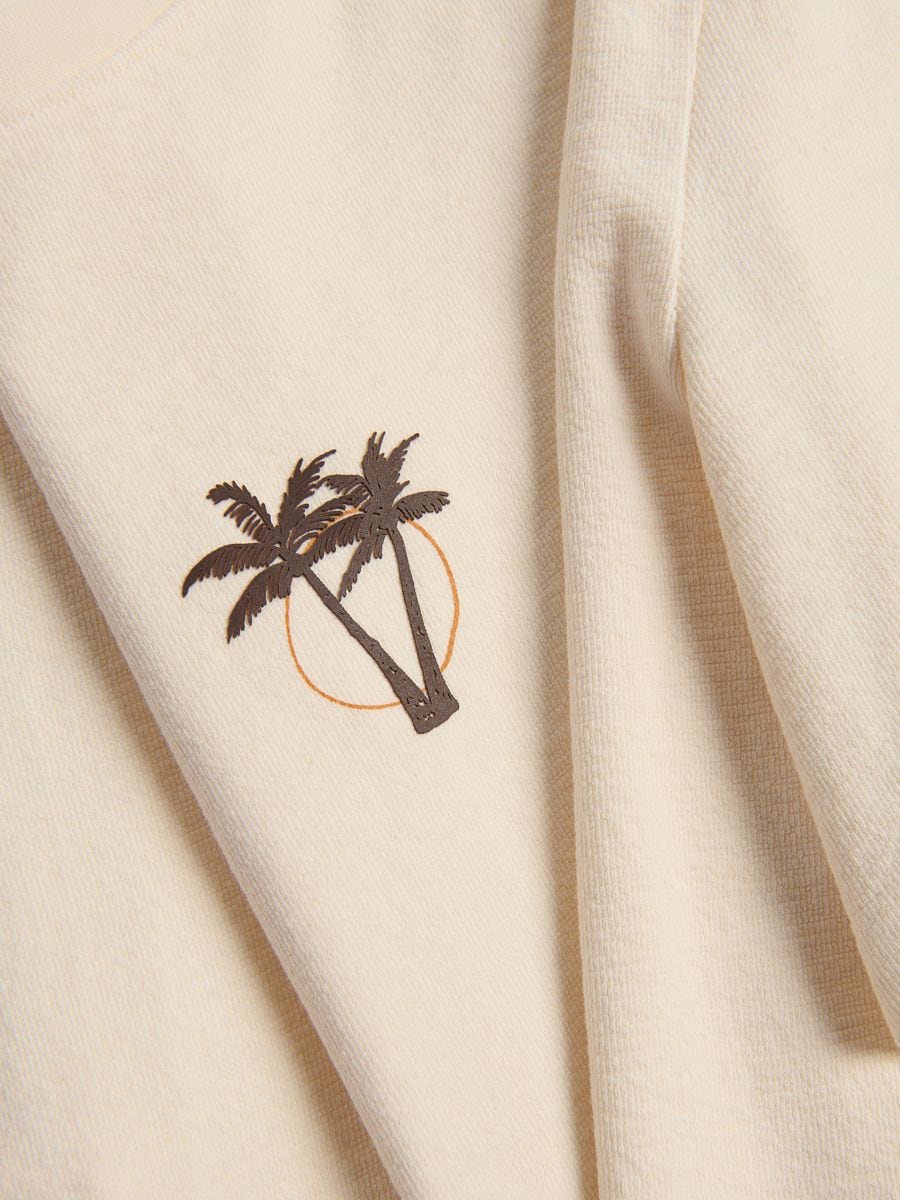 Regular fit T-shirt with appliqué - cream - RESERVED - 7
