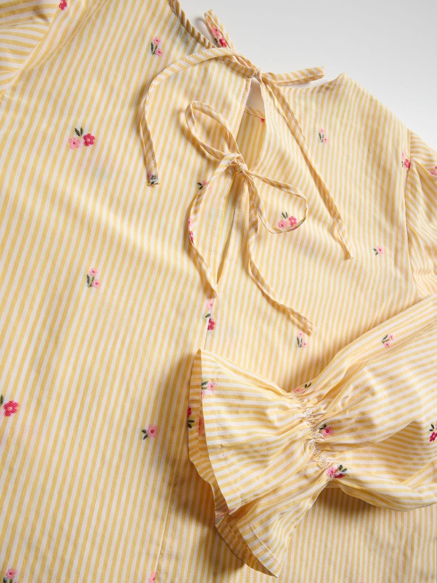 Blouse with decorative pattern - light yellow - RESERVED - 7