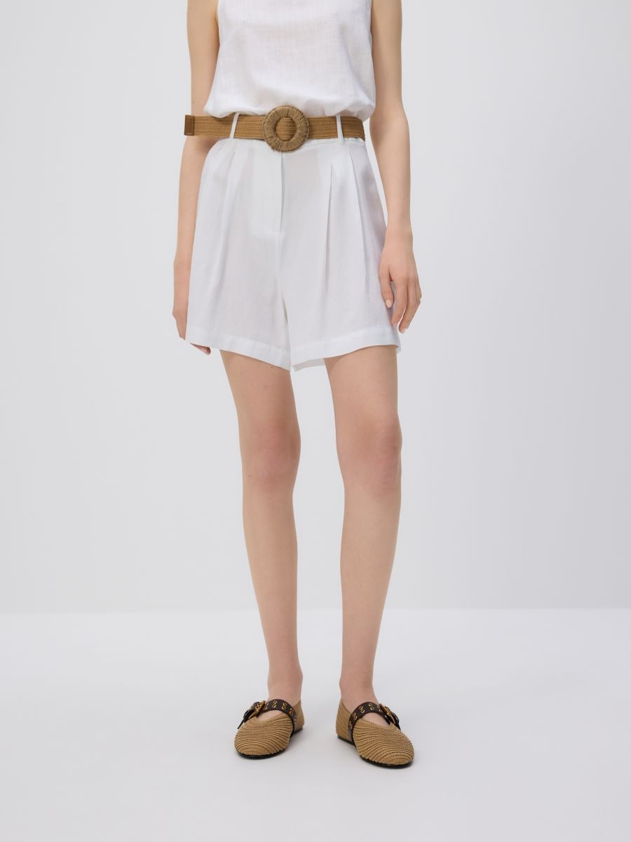 Shorts with belt - white - RESERVED - 2