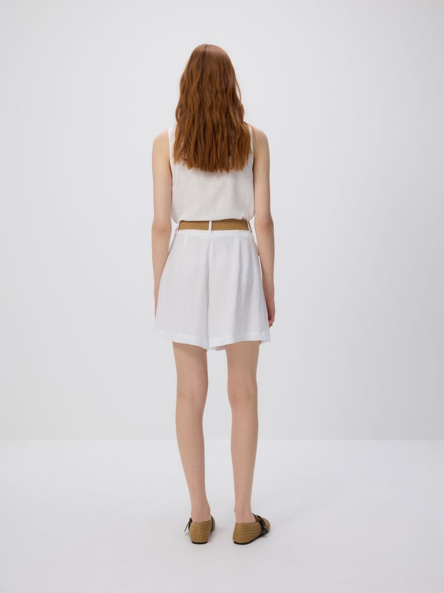 Shorts with belt - white - RESERVED - 3