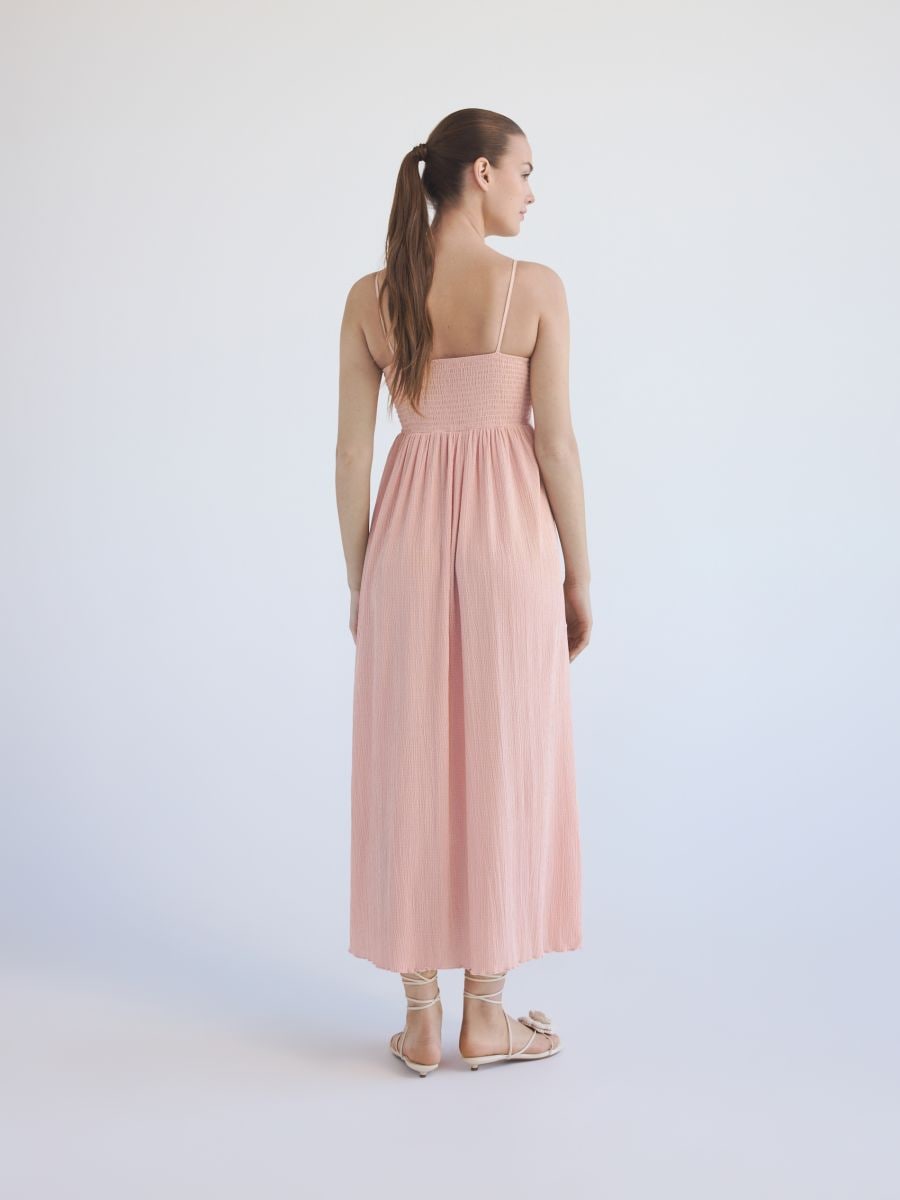 Cami strap midi dress - light orange - RESERVED - 2