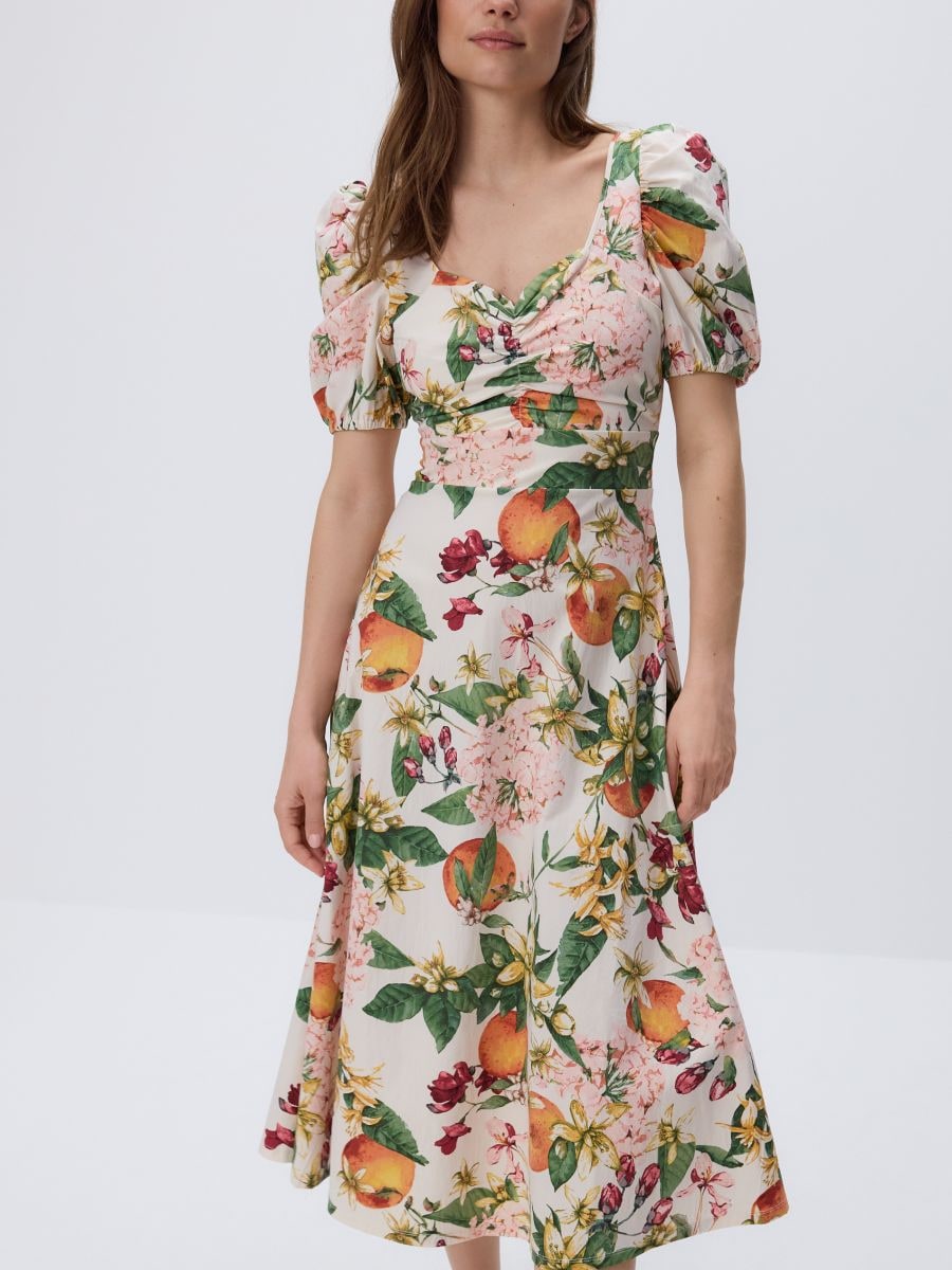 Robe midi à motif - Multicolore - RESERVED - 2
