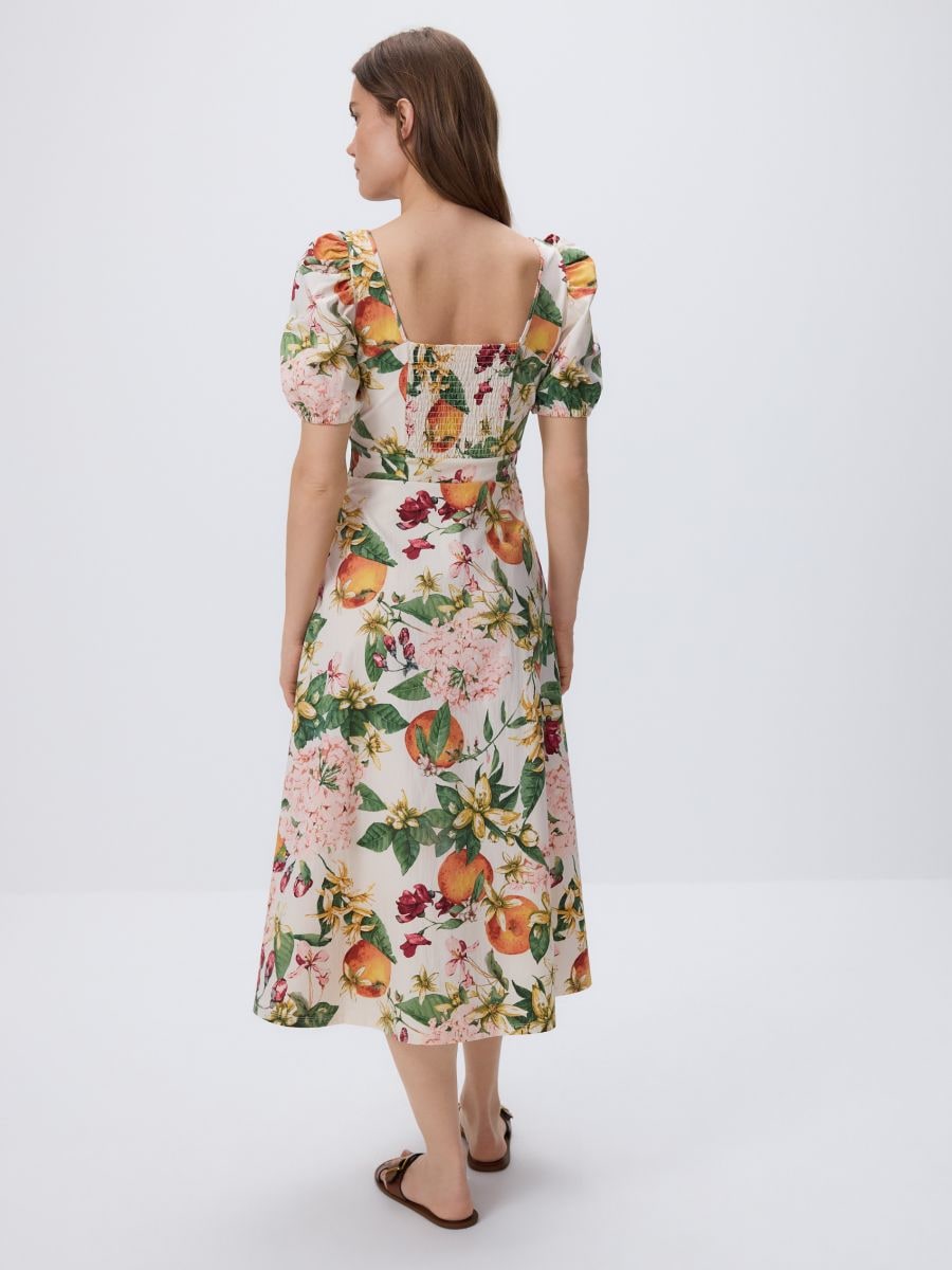 Robe midi à motif - Multicolore - RESERVED - 4