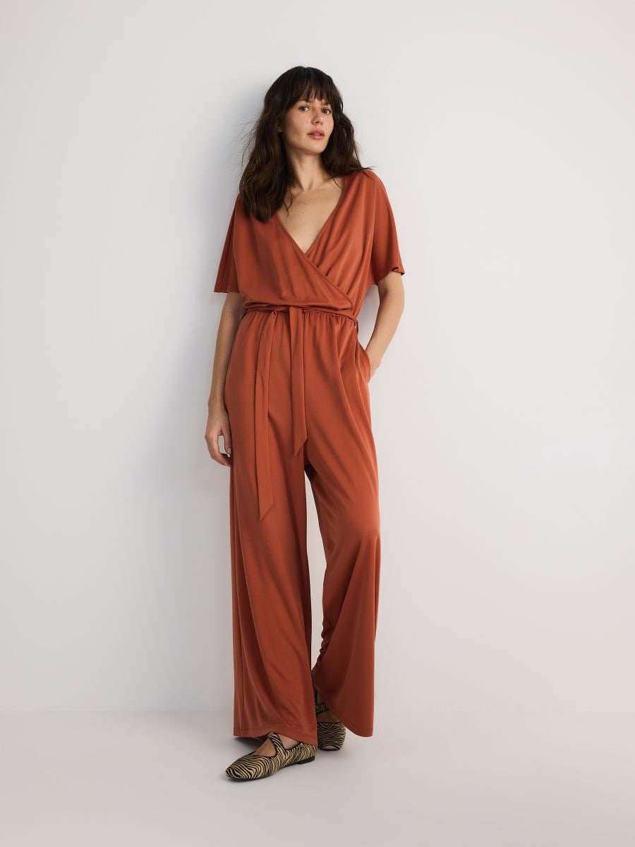 Jumpsuit i modalblanding - kobber - RESERVED - 5