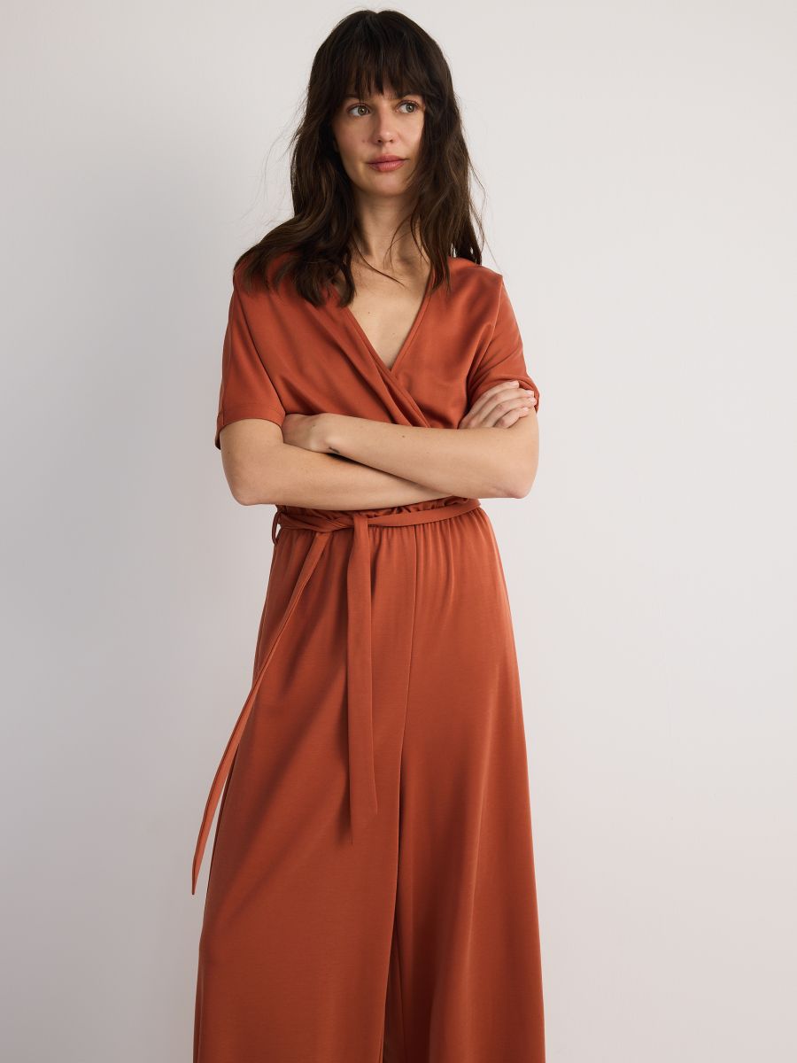 Jumpsuit i modalblanding - kobber - RESERVED - 3