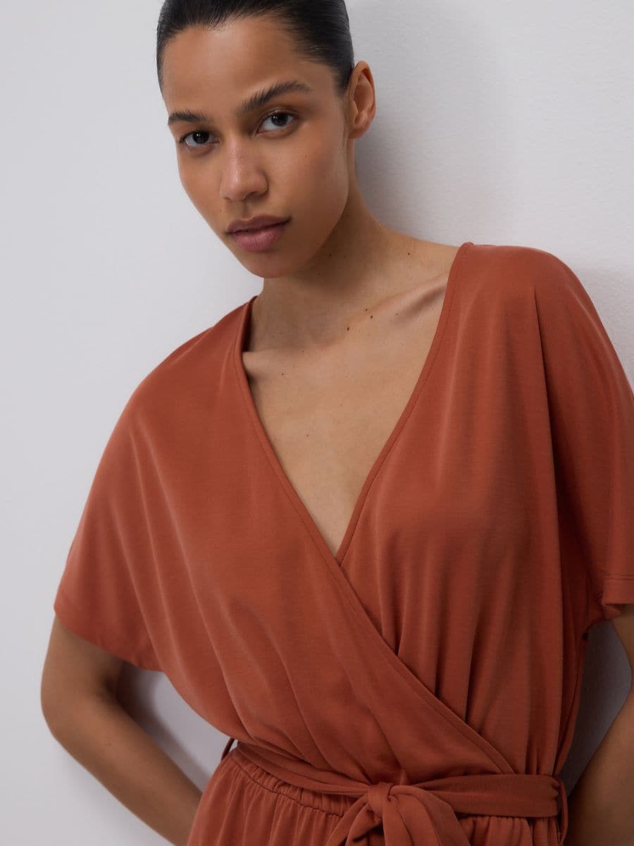 Modal blend jumpsuit - copper - RESERVED - 4