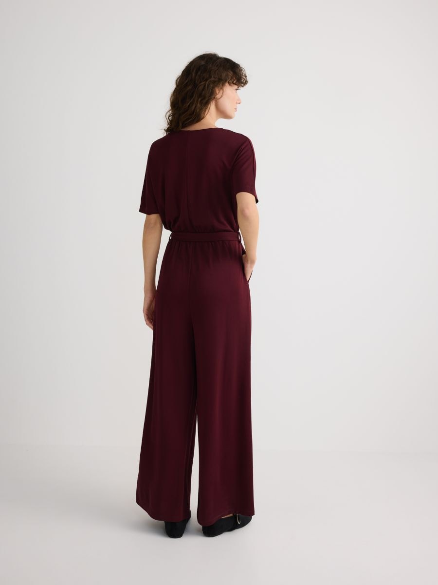 Modal blend jumpsuit - maroon - RESERVED - 2