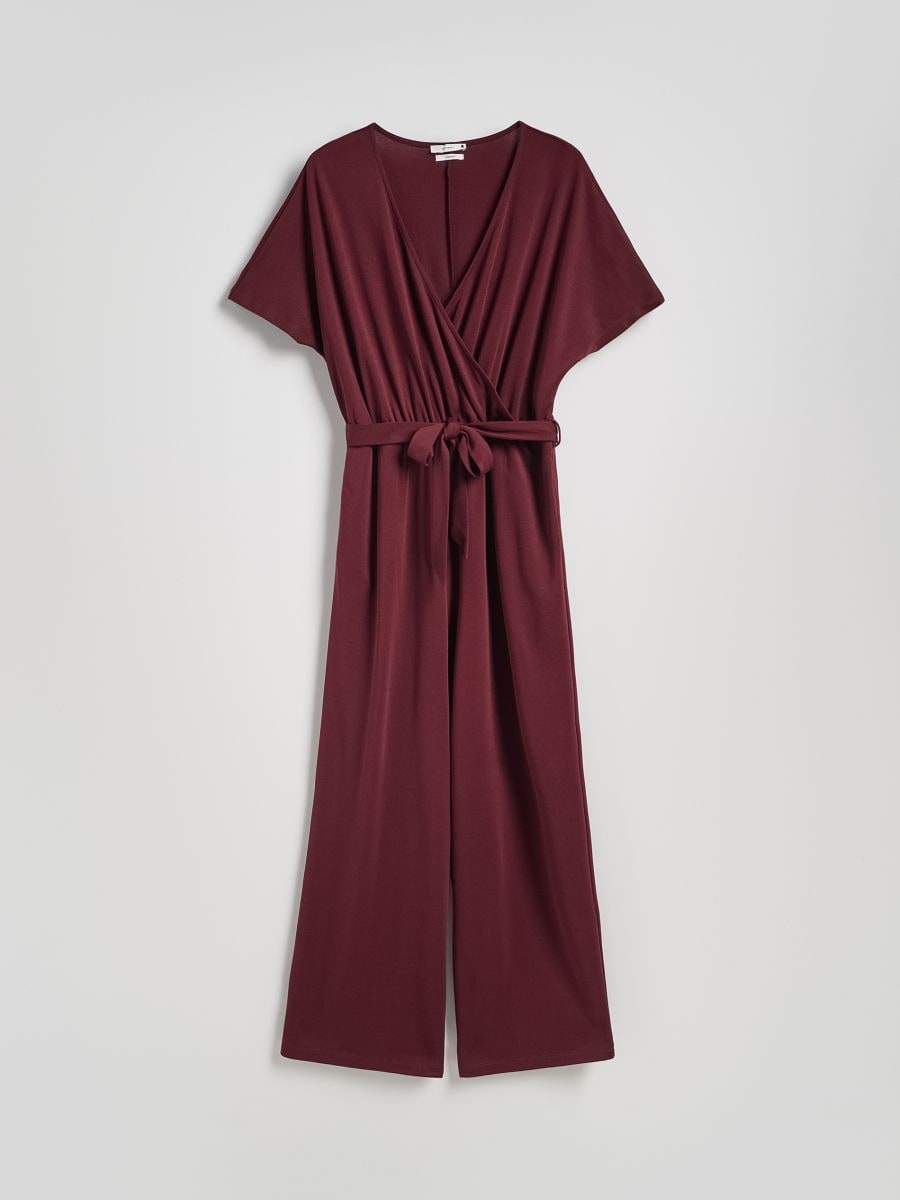 Modal blend jumpsuit - maroon - RESERVED - 6