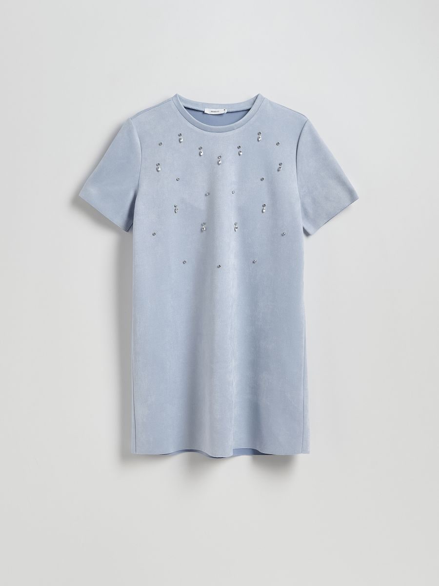 Robe mini avec applications - bleu pâle - RESERVED - 6