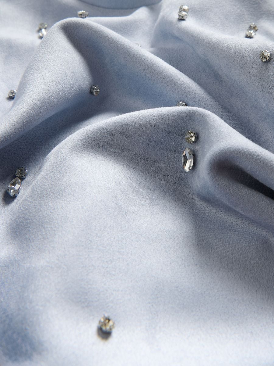 Robe mini avec applications - bleu pâle - RESERVED - 7