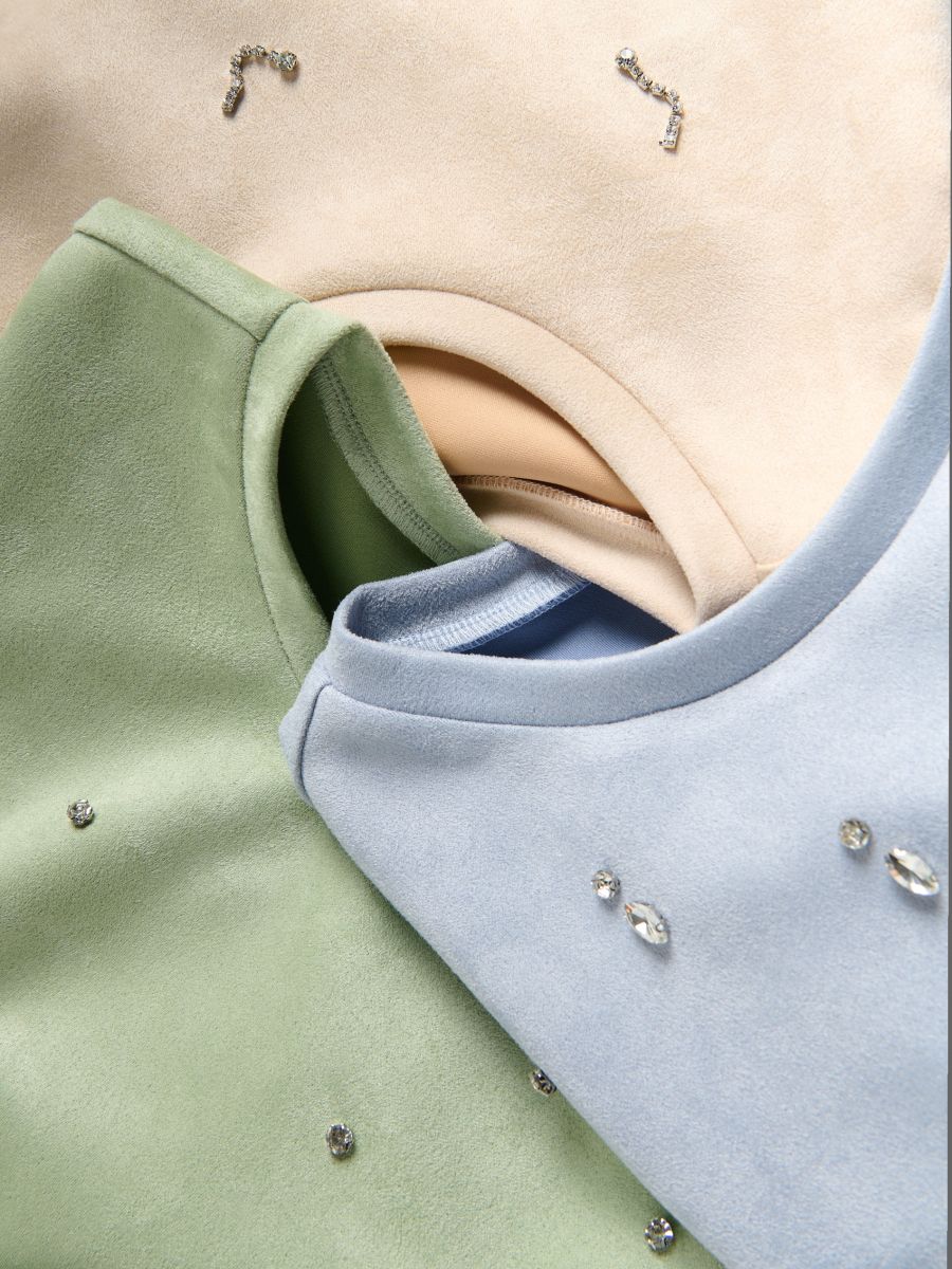 Robe mini avec applications - bleu pâle - RESERVED - 8