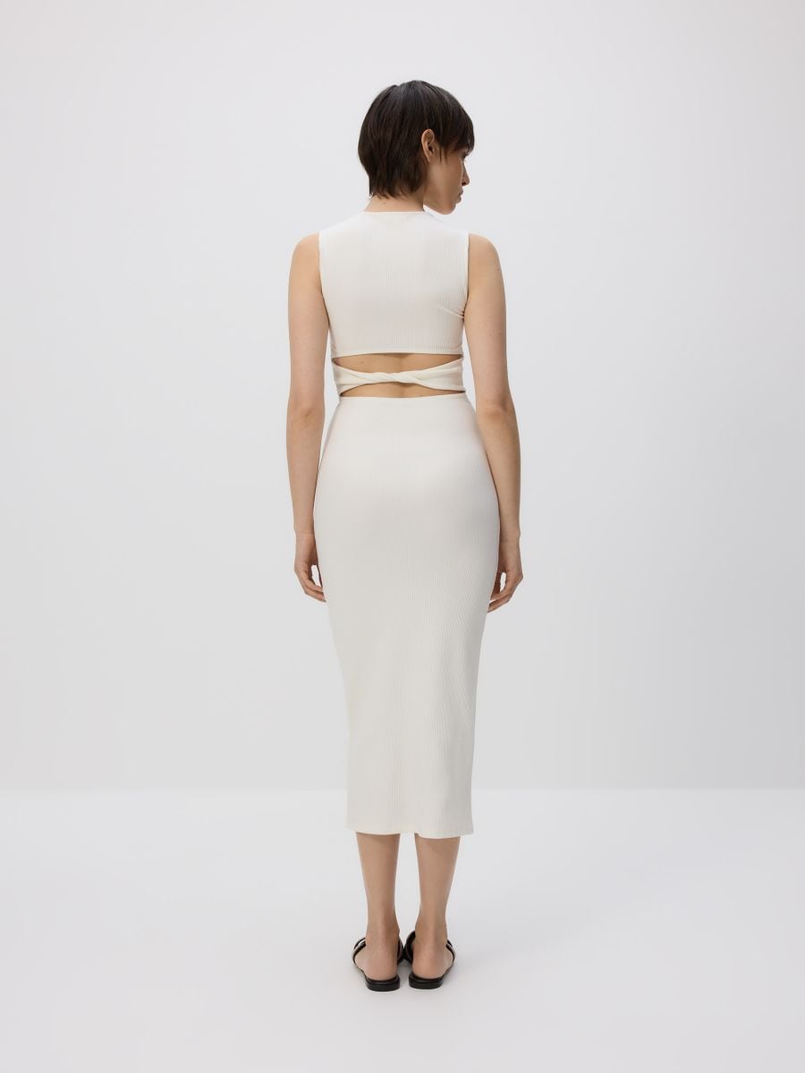 Dress with keyhole back - white - RESERVED - 2