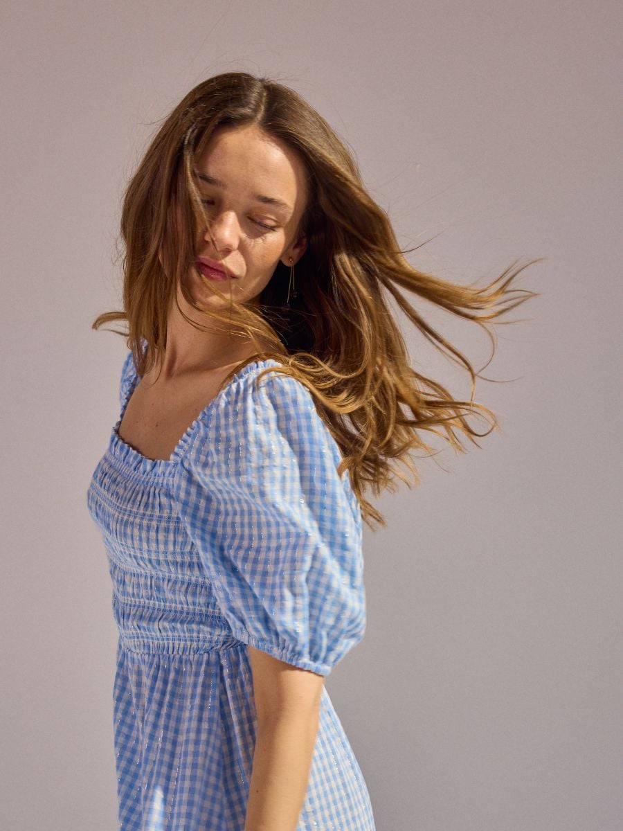 Check dress - blue - RESERVED - 2