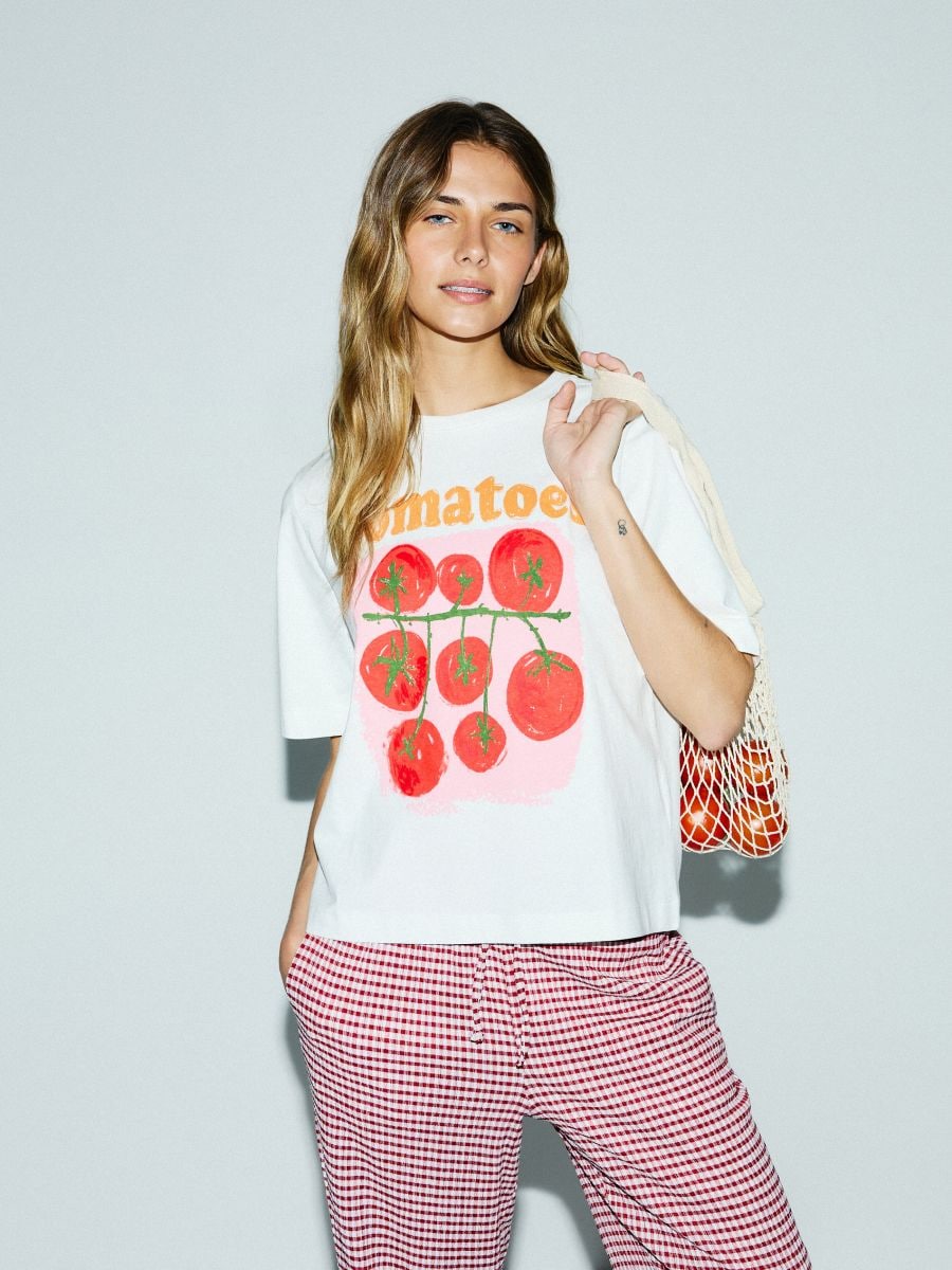 T-shirt with print - cream - RESERVED - 3