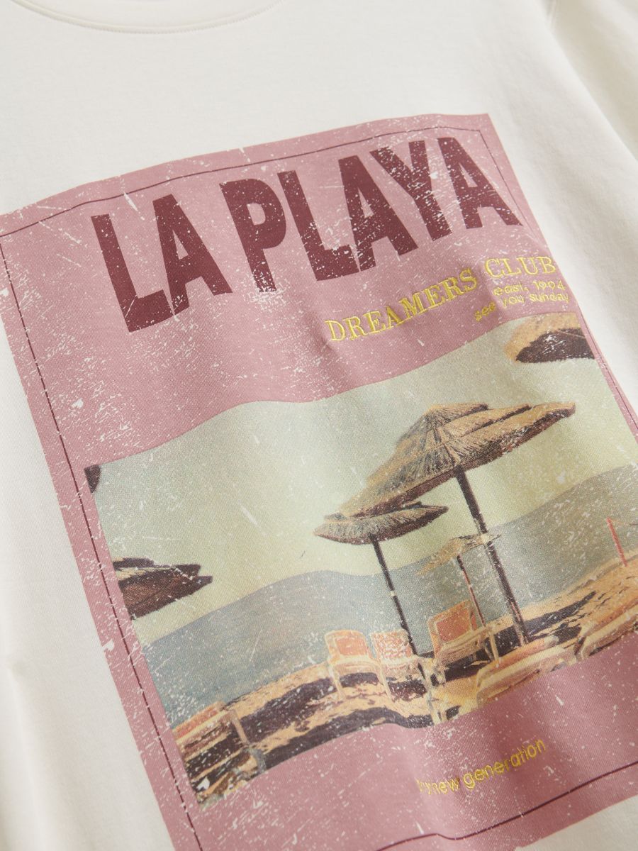 T-shirt with print - cream - RESERVED - 2