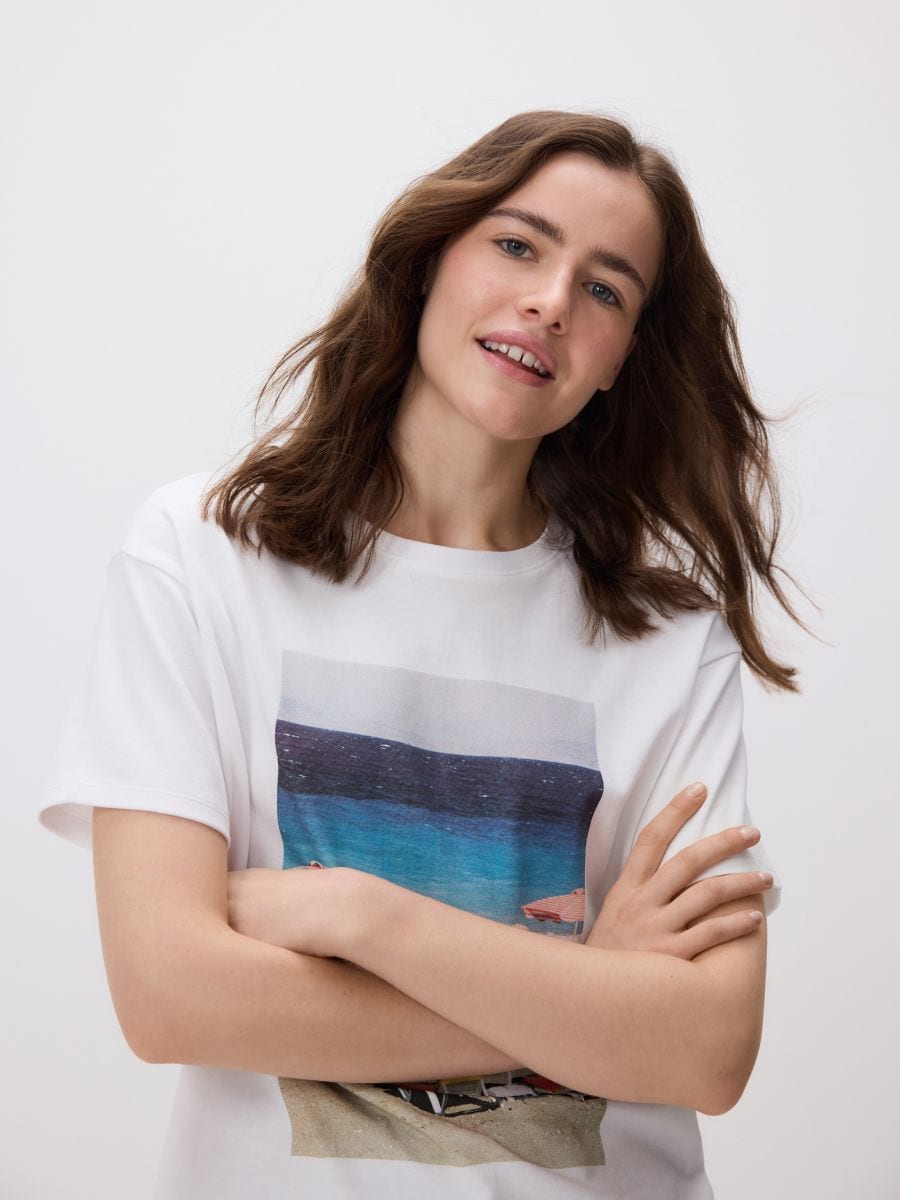 T-shirt with print - white - RESERVED - 3