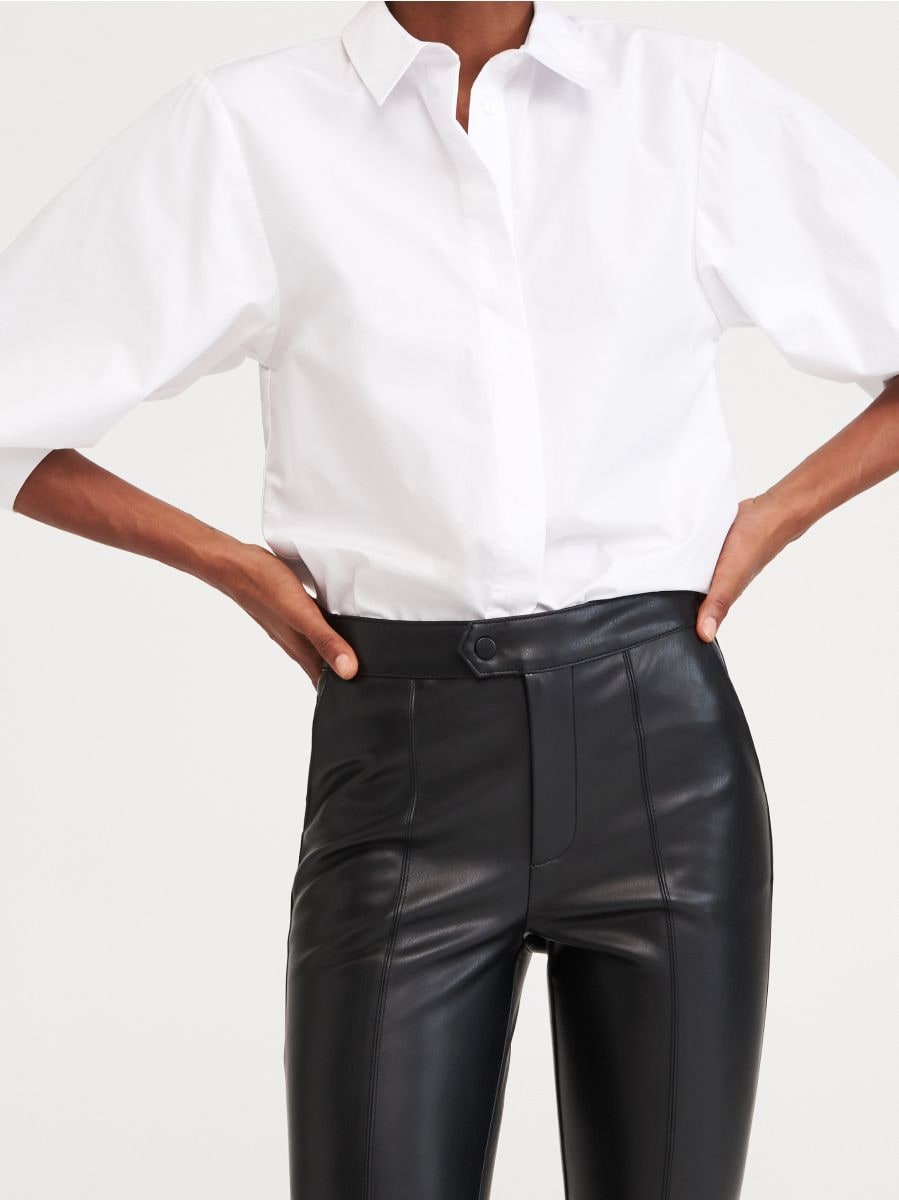 Faux leather trousers COLOUR black - RESERVED - 1404H-99X