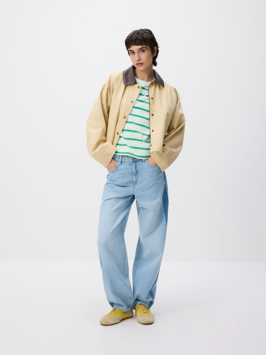 Regular fit stripe T-shirt - pale blue - RESERVED - 4