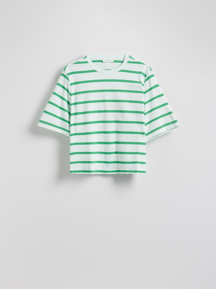 Regular fit stripe T-shirt - pale blue - RESERVED - 5