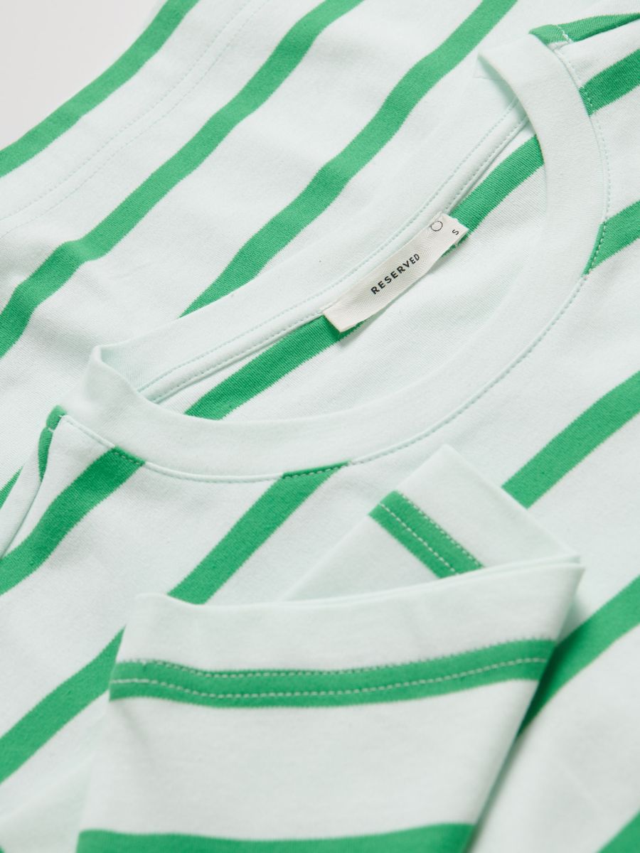Regular fit stripe T-shirt - pale blue - RESERVED - 6