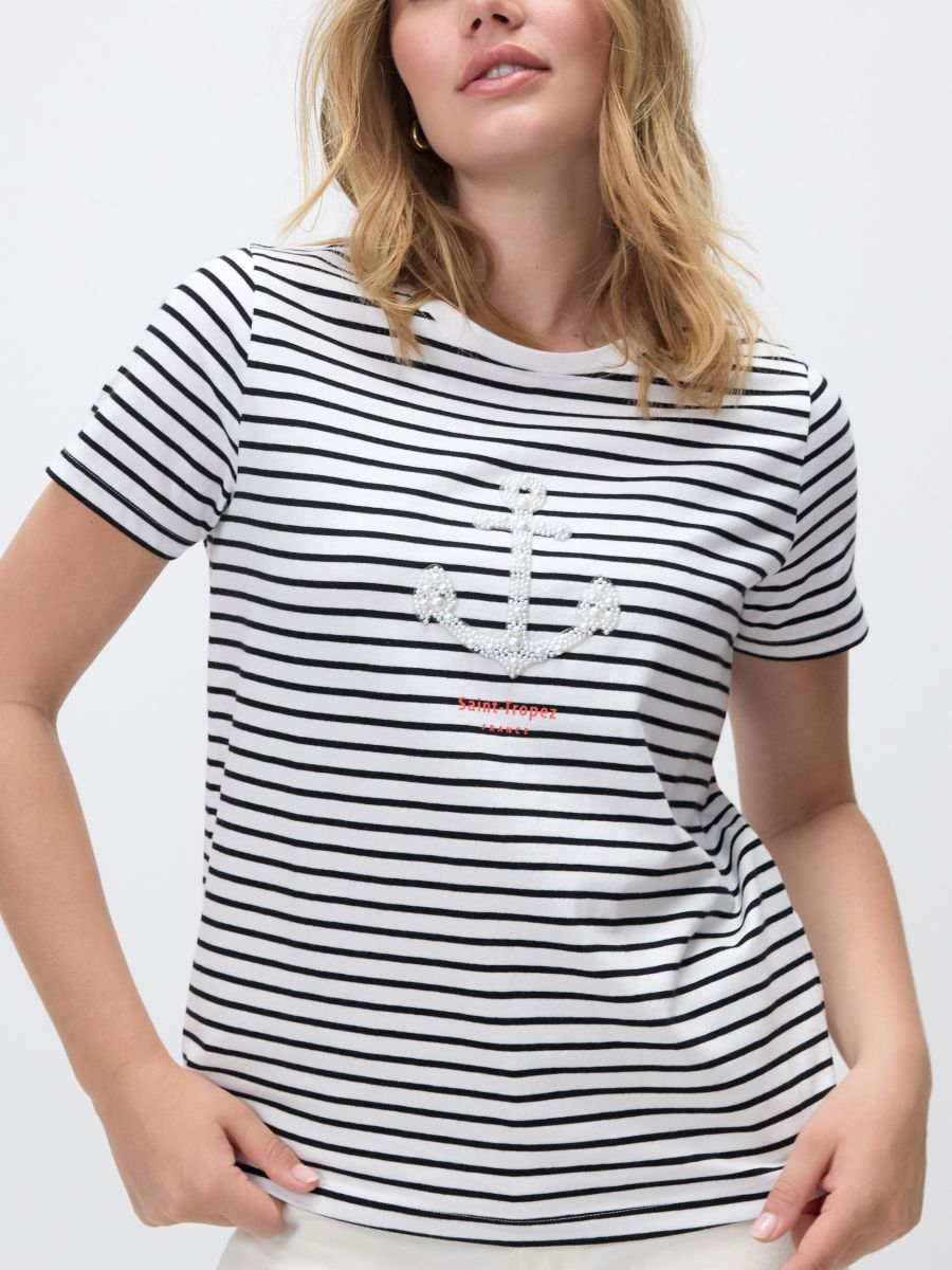 T-shirt with appliqué - multicolor - RESERVED - 3