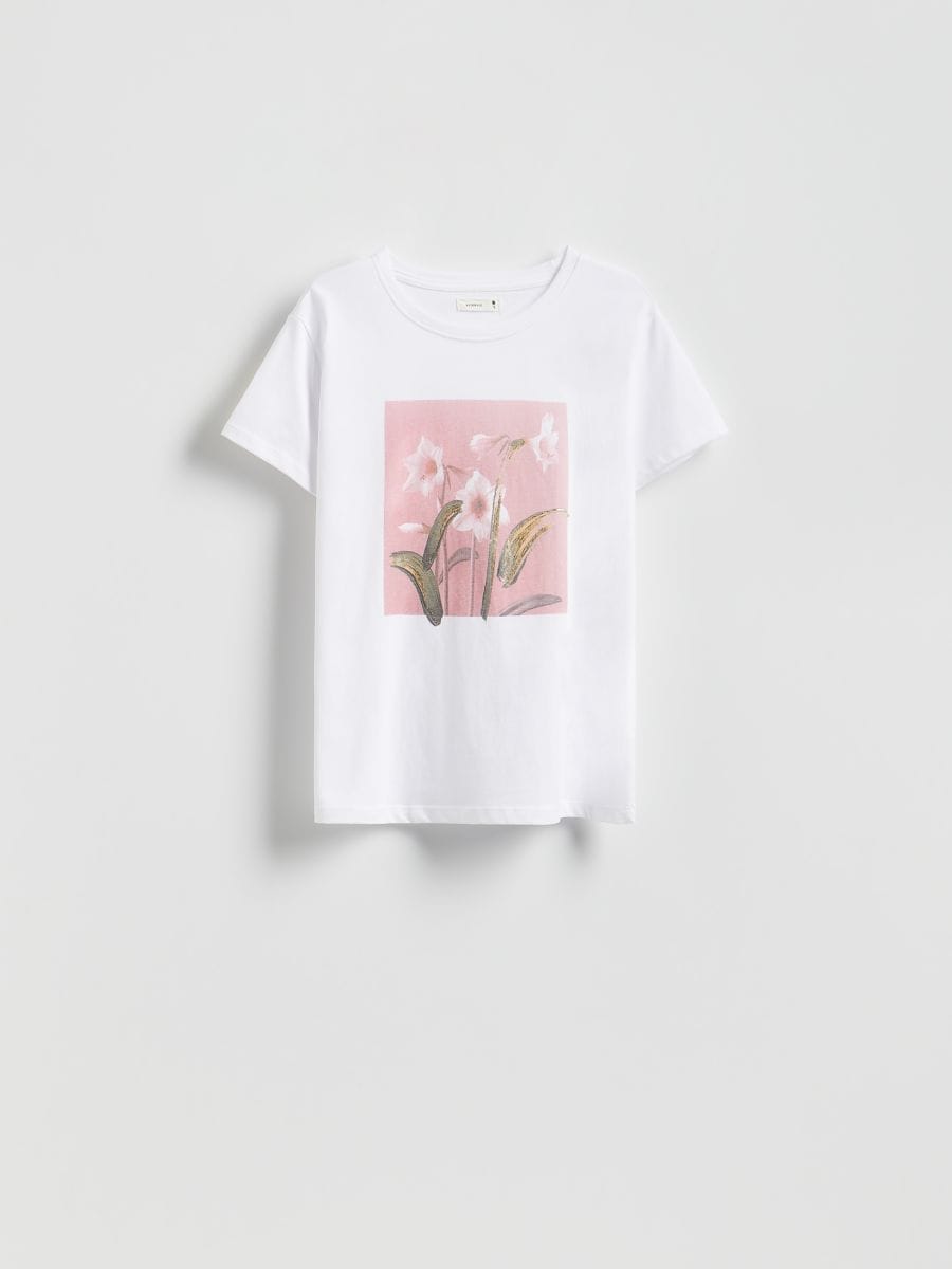 T-Shirt mit Print - weiß - RESERVED