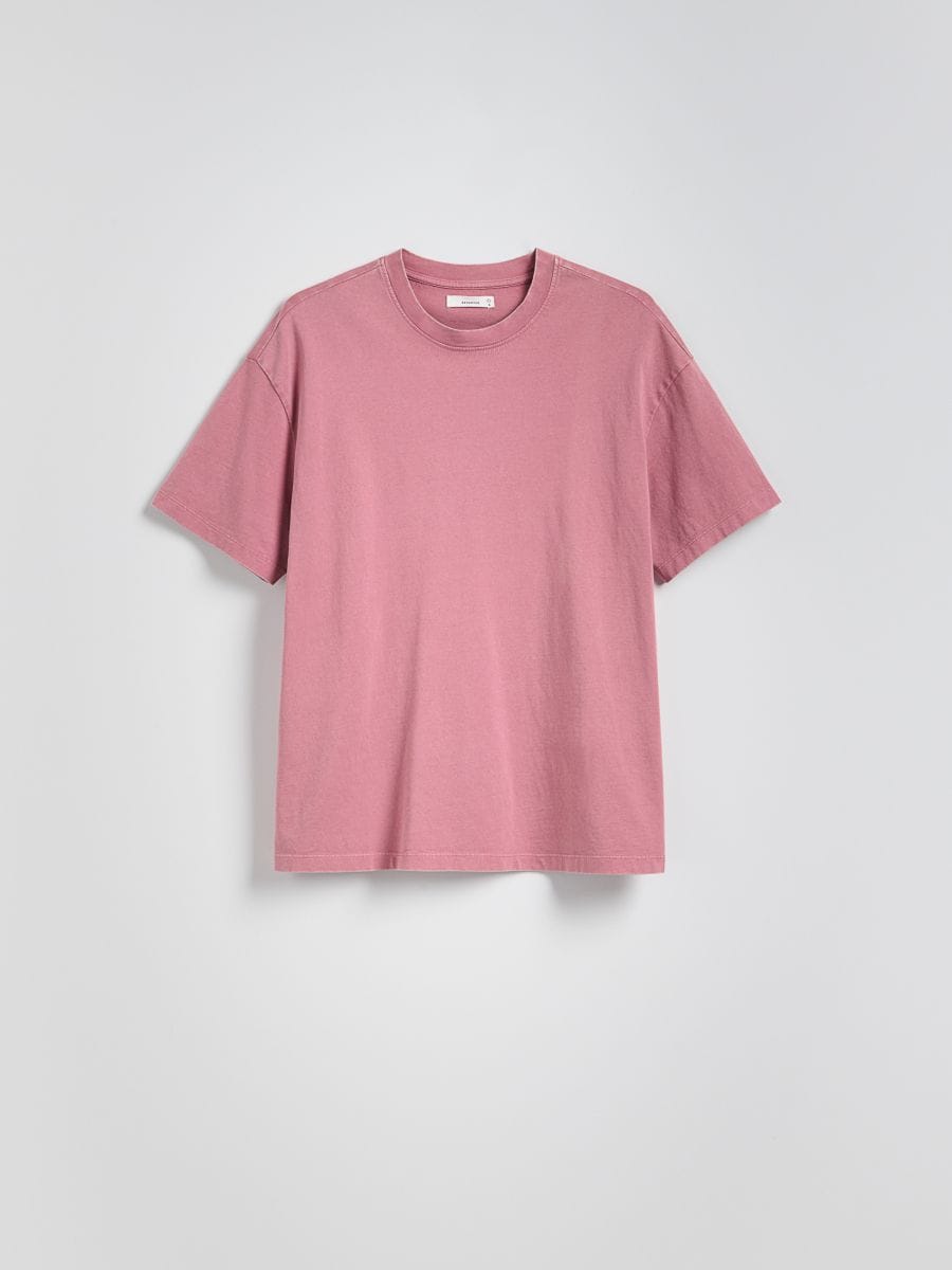 T-shirt met gewassen effect - MAUVE - RESERVED
