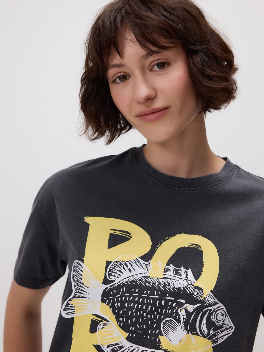 T-shirt with print - dark grey - RESERVED - 3