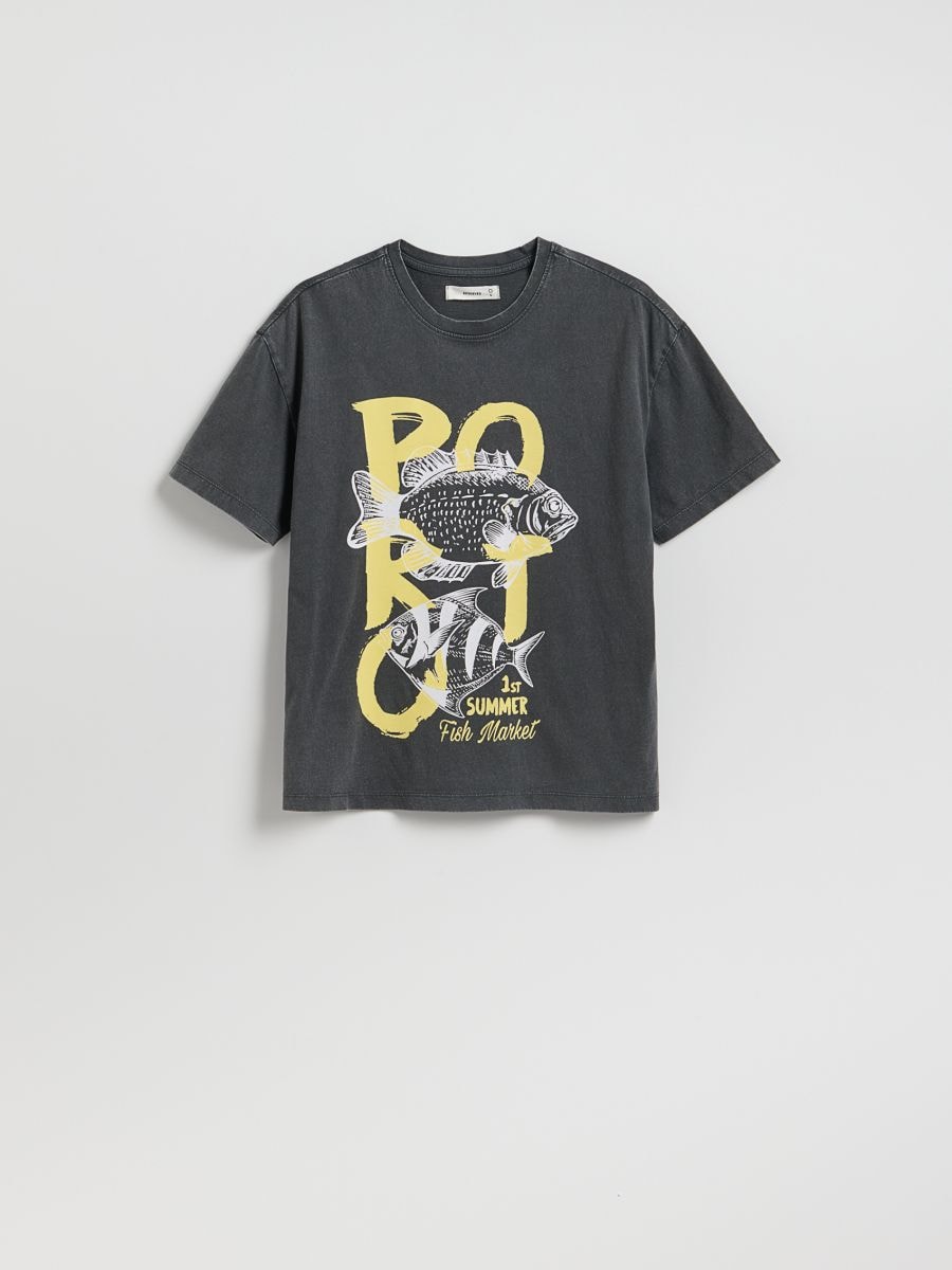 T-shirt with print - dark grey - RESERVED - 5