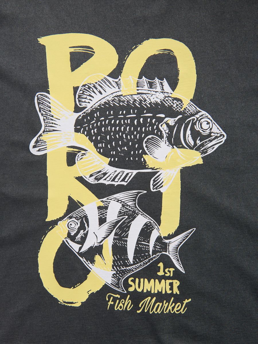 T-shirt with print - dark grey - RESERVED - 6