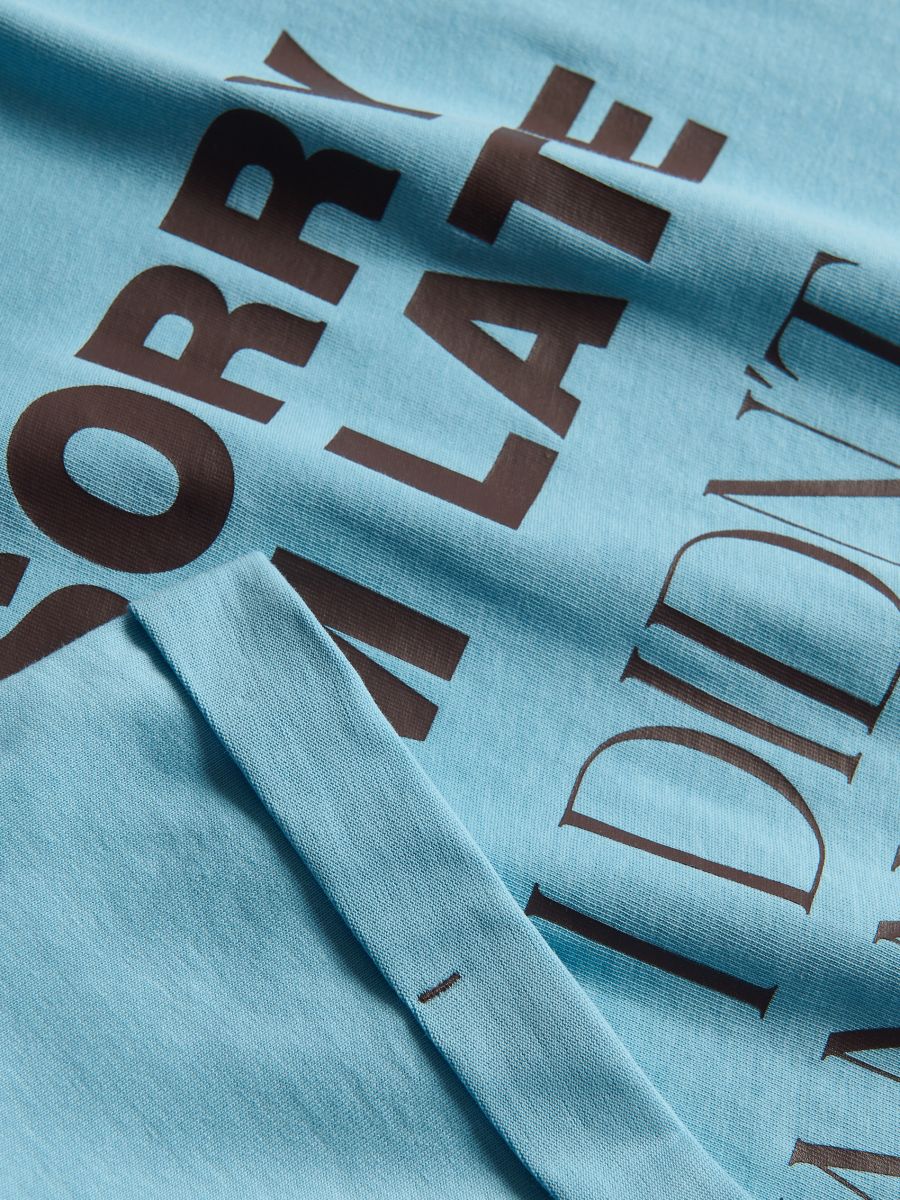 T-shirt met print - LICHTBLAUW - RESERVED - 2