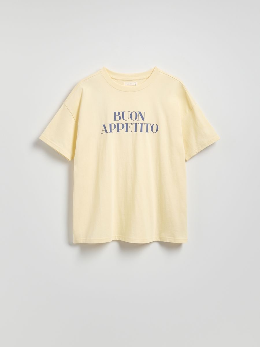 T-shirt with print - light yellow - RESERVED - 5