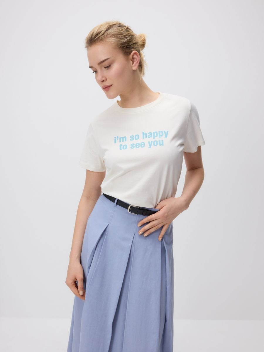T-shirt with print - cream - RESERVED - 4