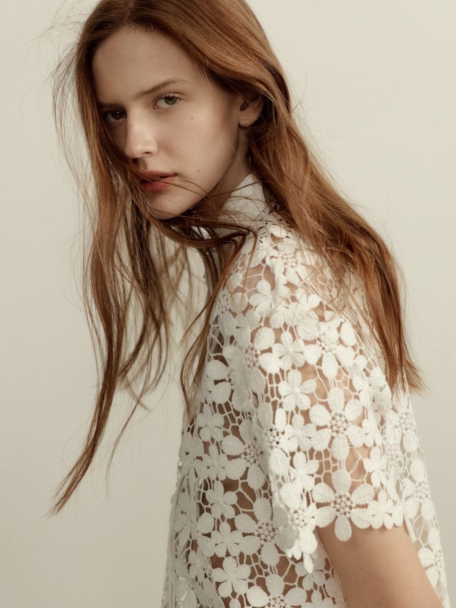 Openwork shirt - white - RESERVED