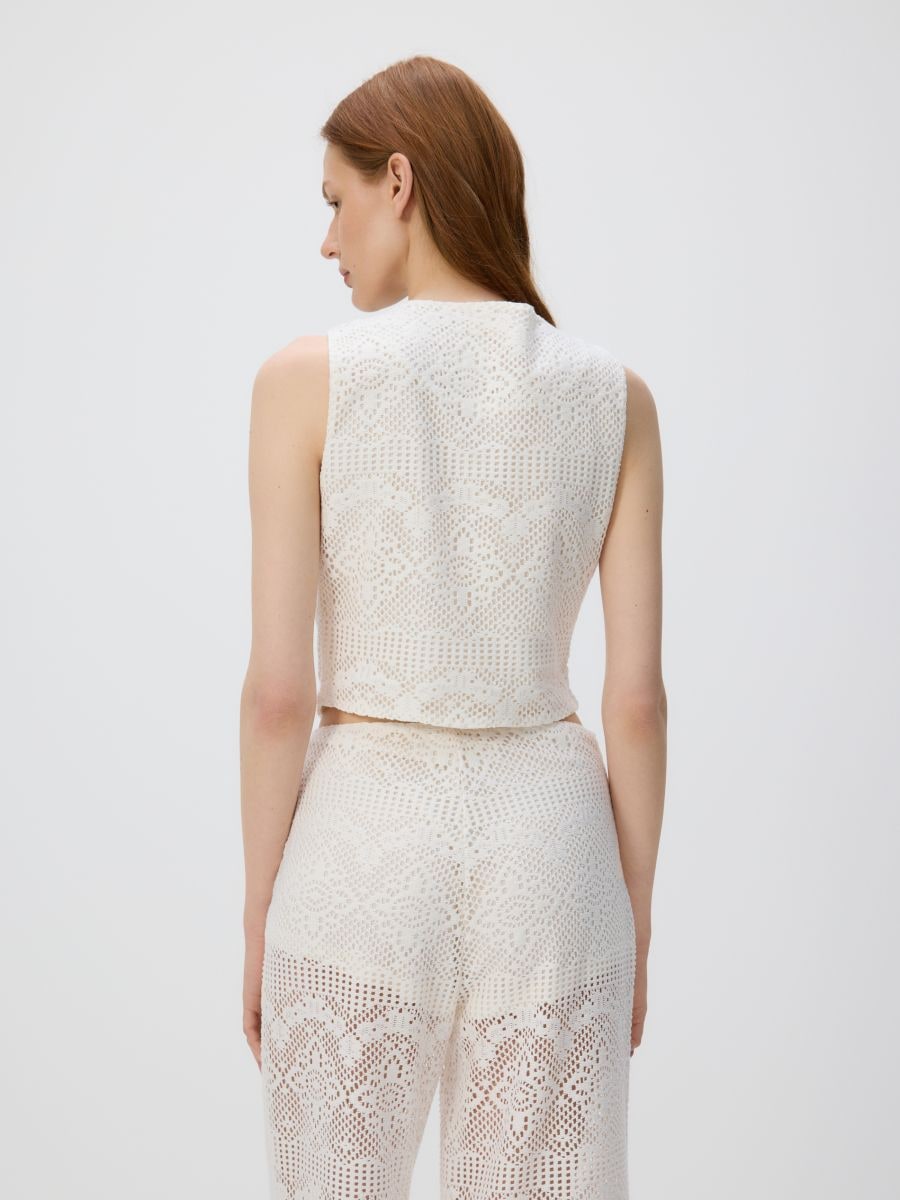 Vest with decorative buttons - nude - RESERVED - 6
