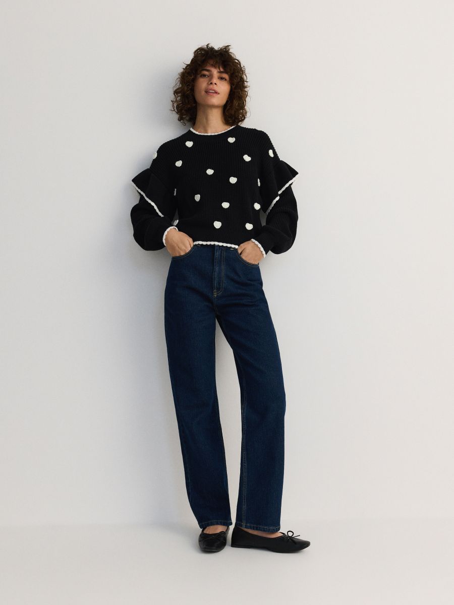 LADIES` SWEATER - black - RESERVED - 2