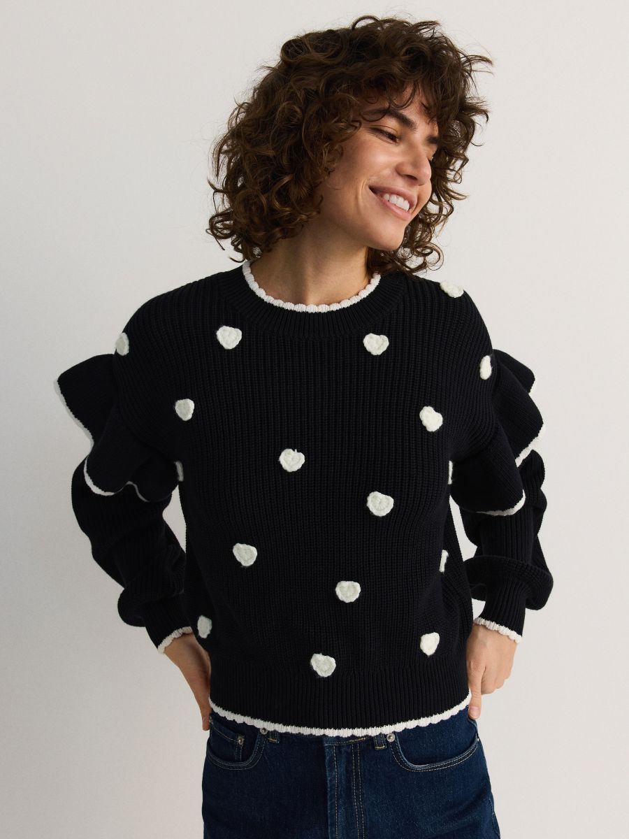 LADIES` SWEATER - black - RESERVED - 3