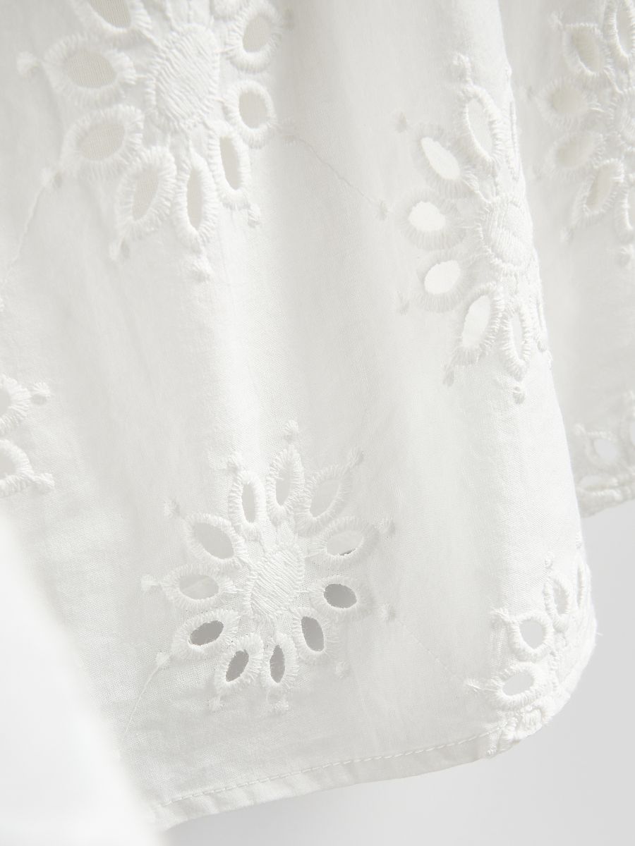 Openwork midi skirt - cream - RESERVED - 5