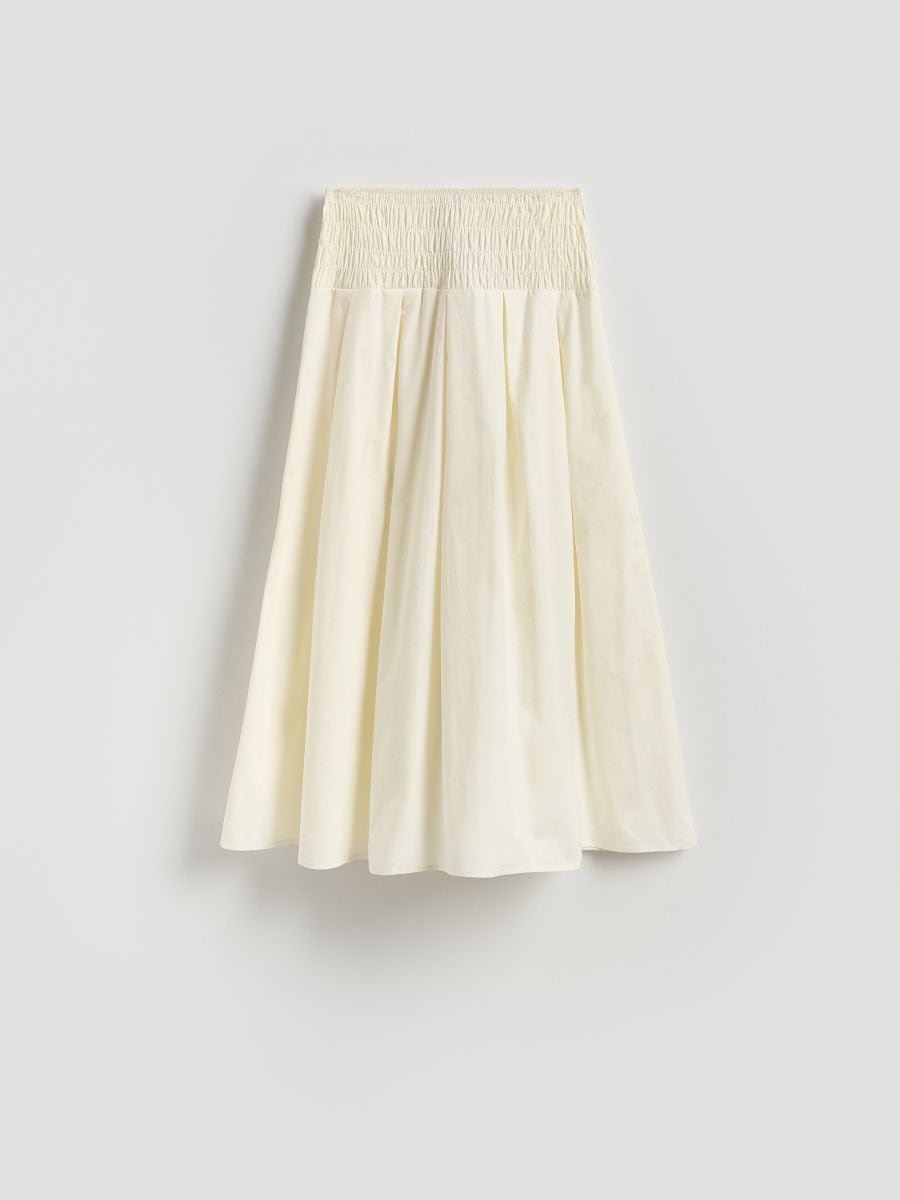 Jupe midi en coton - crème - RESERVED - 4