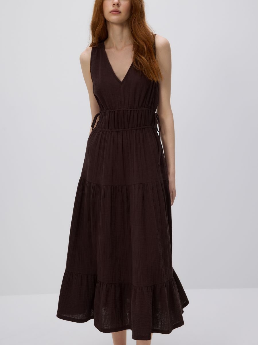 Maxikleid - dunkelbraun - RESERVED