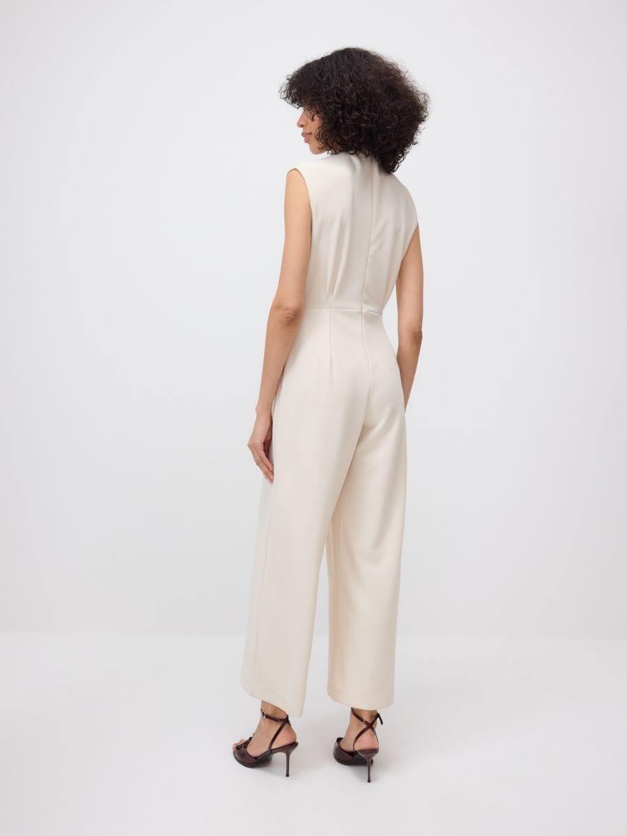 Jumpsuit with long legs - cream - RESERVED - 4