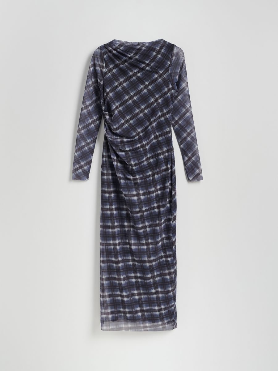 Midi dress with draping - multicolor - RESERVED - 7