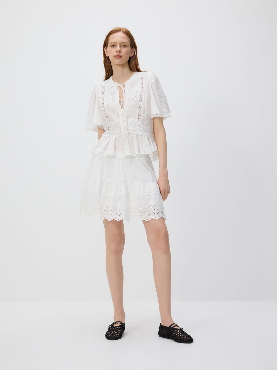 LADIES` SKIRT - cream - RESERVED